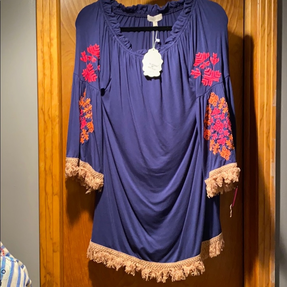 Embroidered top